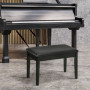 Pianobänk Träben Svart Stoppad 75 x 35 x 49 cm