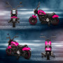 Elmotorcykel med Stödhjul, Strålkastare för Barn 1,5 till 3 år, Rosa