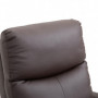 Massagefåtölj med Lyfthjälp 2 Fjärrkontroller Brun Läder
