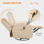 Vibrerande massage fåtölj med Lutning 150°, Rotations- och Gungfunk...