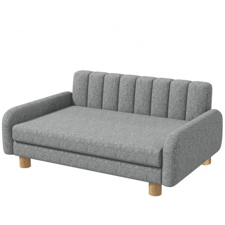 Hundsäng Soffa Tvättbart Grå 94 x 61 x 40 cm