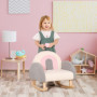 Gungstol för Barn Teddy Fleece grå+rosa+Vit