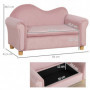 Barnsoffa 2-sits med Förvaringsutrymme 84 x 41,5 x 48,5 cm, Rosa