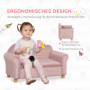 Barnsoffa 2-sits med Förvaringsutrymme 84 x 41,5 x 48,5 cm, Rosa
