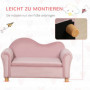 Barnsoffa 2-sits med Förvaringsutrymme 84 x 41,5 x 48,5 cm, Rosa