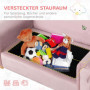 Barnsoffa 2-sits med Förvaringsutrymme 84 x 41,5 x 48,5 cm, Rosa