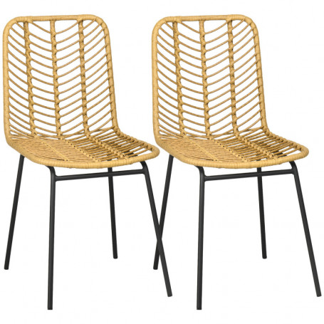 Matstolar 2-pack PE Rotting Boho Style