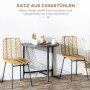 Matstolar 2-pack PE Rotting Boho Style
