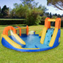 Rund Hoppborg med Rutschkana och Pool 435 x 435 x 200 cm