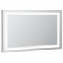 Badrumsspegel med LED-Belysning 100 x 60 cm Silver