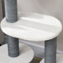 Klösträd med Kattsäng och 2 Plattformar Vit Grå 55,5 x 30,5 x 98 cm