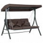 Hammock Gunga 3-sits med Fotstöd, Brun, 270 kg