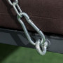 Hammock Gunga 3-sits med Fotstöd, Brun, 270 kg