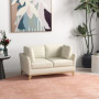 Soffa 2-sits Scandinavian Design Träram Beige 137 x 78 x 78 cm
