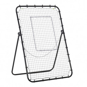 Football Rebounder Justerbar Vinkel Svart 123 x 73 cm