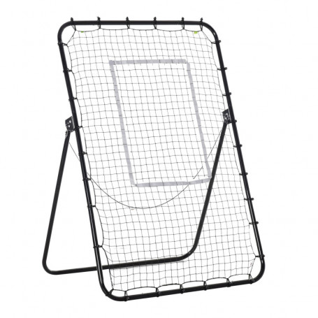 Football Rebounder Justerbar Vinkel Svart 123 x 73 cm
