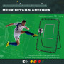 Football Rebounder Justerbar Vinkel Svart 123 x 73 cm