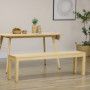 Bänk i Trä 3-sits 150W x 33D x 45H cm Natur