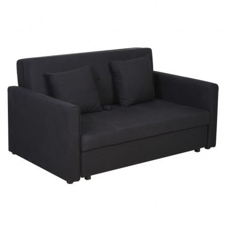 Bäddsoffa 2-sits med Förvaring Kolgrå