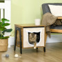 Katthus Inomhus Industriell Design Brun Svart 41 x 34 x 43,5 cm