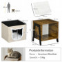 Katthus Inomhus Industriell Design Brun Svart 41 x 34 x 43,5 cm