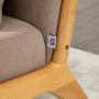 Soffa 2-sits Retro Design med 2 Kuddar Brun