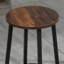 2-pack Barstolar Rund Industri Vintage Brun Ø30 x 65H cm