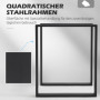 2x Stålben till Matbord 72 x 60 cm Rektangel Industriell Svart, Förborrade Hål