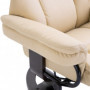 Relax Fåtölj med Fotpall - Fällbart Ryggstöd Beige
