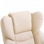Relax Fåtölj med Fotpall - Fällbart Ryggstöd Beige