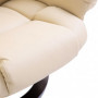 Relax Fåtölj med Fotpall - Fällbart Ryggstöd Beige