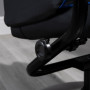 Gaming Fåtölj med Fotpall – Svart / Blå ergonomisk design, justerba...