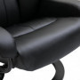 Relax Fåtölj med Massagefunktion och Fotstöd Konstläder Svart