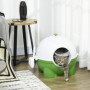 Kattlåda Med Spade 53 x 51 x 48 cm Grön - Vit