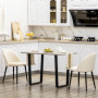 2-pack Matsalsstolar Sammet Beige Skalformat