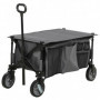 Fällbar Picknickvagn med Lock 125 L Mörkgrå 108 x 55 x 93 cm