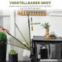 Fällbar Picknickvagn med Lock 125 L Mörkgrå 108 x 55 x 93 cm