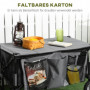 Fällbar Picknickvagn med Lock 125 L Mörkgrå 108 x 55 x 93 cm