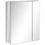 Badrum Spegelskåp 3 Hyllor Silver 54 x 60 x 13 cm