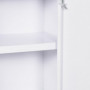 Medicinskåp 30 x 46 x 14 cm Låsbar med 3 Fack Metall Vit