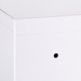 Medicinskåp 30 x 46 x 14 cm Låsbar med 3 Fack Metall Vit