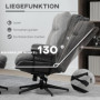 Relax Stol med Fotpall Vintage Läder Mörkgrå