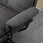 Relax Stol med Fotpall Vintage Läder Mörkgrå