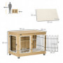 Hundbur med Tvättbar Kudde 90 x 58 x 65 cm