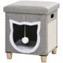 Kattkoja med Lekboll Tvättbar Kudde 35,5 x 35,5 x 42,5 cm