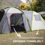Campingtält 4-5 Personer med Golvmatta 4,90 x 2,50 x 1,85 m