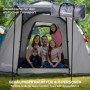 Campingtält 4-5 Personer med Golvmatta 4,90 x 2,50 x 1,85 m