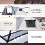 Campingtält 4-5 Personer med Golvmatta 4,90 x 2,50 x 1,85 m