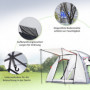Campingtält 4-5 Personer med Golvmatta 4,90 x 2,50 x 1,85 m