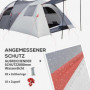 Campingtält 4-5 Personer med Golvmatta 4,90 x 2,50 x 1,85 m